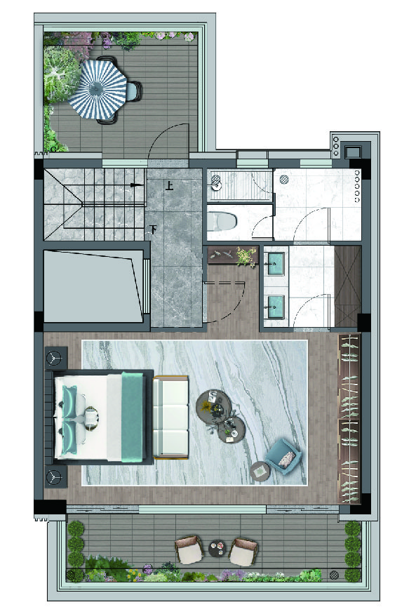 云顶集团·辉逸云庭排屋户型地上三层